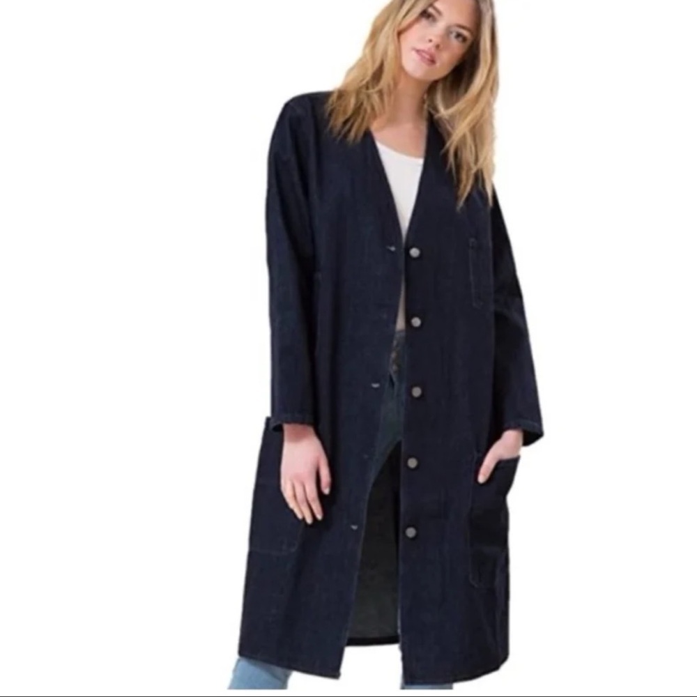Love In Long Denim Duster Jacket
size Large - Picture 2 of 12